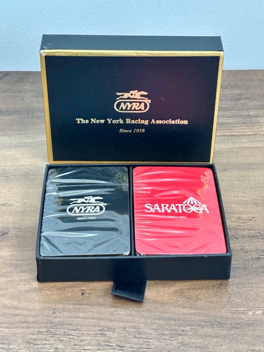 New York Racing Association Horse Racing 2 Deck Card Box Gift Collectible NIB
